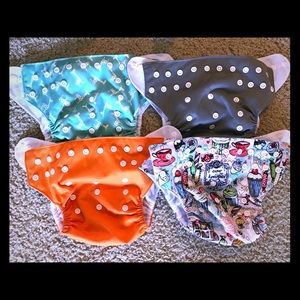 Waterproof Washable Cloth Diapers 4 pack